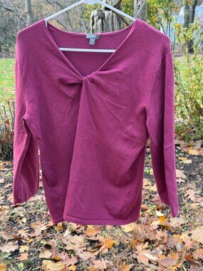 J. Jill Pink V-Neck Top